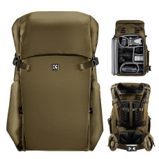 Рюкзак K&F Concept Star Wander01 30L для камери, водонепроникний, з модульними вставками та відділенням для ноутбука 15" Champagne (KF13.206)