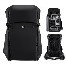 Рюкзак K&F Concept Star Wander01 30L для камери, водонепроникний, з модульними вставками та відділенням для ноутбука 15" Black (KF13.206V1)
