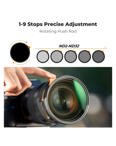 Комбінований світлофільтр K&F Concept 67mm ND2–400 + 1/4 Black Mist (KF01.2021)