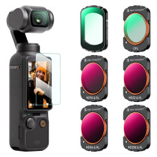 Набір світлофільтрів K&F Concept для DJI Osmo Pocket 3 — магнітний комплект UV + CPL + ND/PL (6 фільтрів: UV, CPL, ND16&PL, ND32&PL, ND64&PL, ND256&PL), багатошарове HD покриття (SKU.2149)