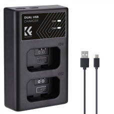 Швидкий зарядний пристрій K&F Concept для 2 батарей Sony FW50 5V 2A Type-C