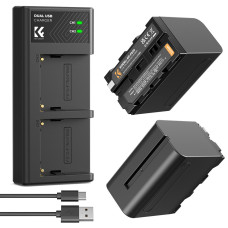 Комплект із 2 акумуляторів NP-F970 6600мАг і зарядного пристрою K&F Concept (KF28.0047)