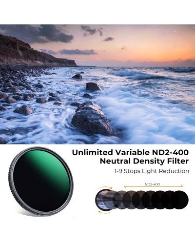 Змінний ND-фільтр K&F Concept 82mm D Series ND2–400 (KF01.2363)