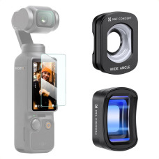 Набір магнітних лінз K&F Concept для DJI Osmo Pocket 3 Creator Combo Wide 1.2X + Anamorphic, 112°, Blue Streak (SKU.1799)