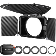 Компендіум K&F Concept Matte Box з 2 рамками для фільтрів 4x5.65 дюйма та адаптерами 67/72/77/82/95 мм (SKU.2322)