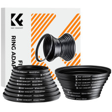 Набір перехідних кілець K&F Concept 18-в-1 Step Up & Step Down Ring Set — універсальний набір адаптерів для світлофільтрів (SKU0629)