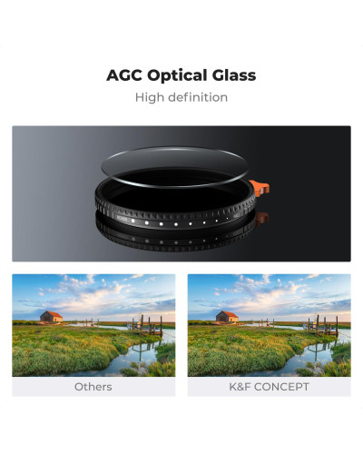  Світлофільтр K&F Concept ND2-ND400 змінної щільності 67 мм Nano-X Ultra Low Reflection, Waterproof, Anti-scratch (KF01.3154)