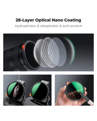  Світлофільтр K&F Concept ND2-ND400 змінної щільності 67 мм Nano-X Ultra Low Reflection, Waterproof, Anti-scratch (KF01.3154)