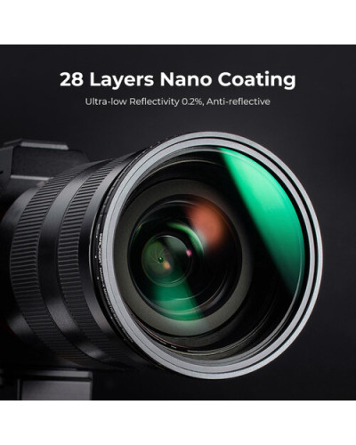 Нейтрально-сірий магнітний фільтр змінної щільності ND8-128 72mm K&F Concept Nano-X