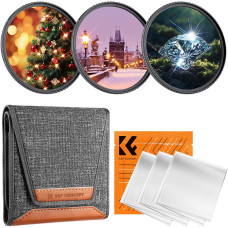 Набір світлофільтрів K&F Concept 82mm Nano-K Series Star Filters 3-в-1 (4/6/8 променів) (KF01.2135V1)